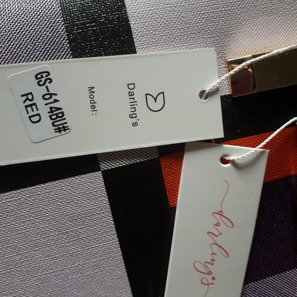 NWT Darlings Stylish Plaid Purse with Bow - Picture 2 of 5